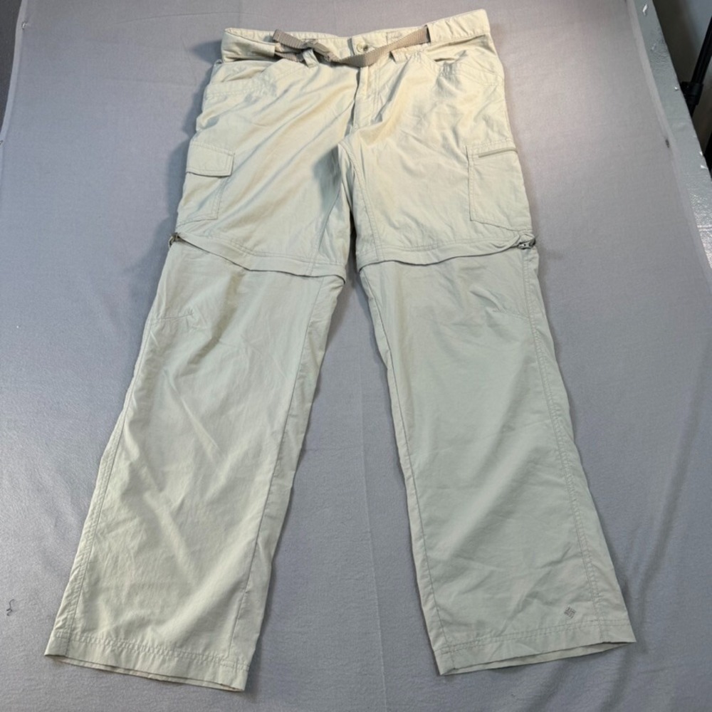 Columbia Men's Convertible Pants 38x31 Tan Omni Shield Wicking Protection Hiking